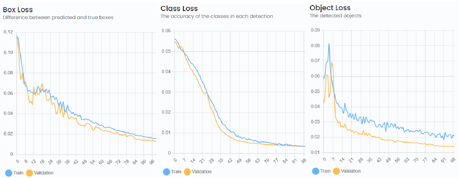 training and validation stats